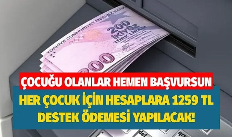 SON DAKİKA - ÇOCUĞU OLAN AİLELERE MADDİ DESTEK SAĞLANACAK !!